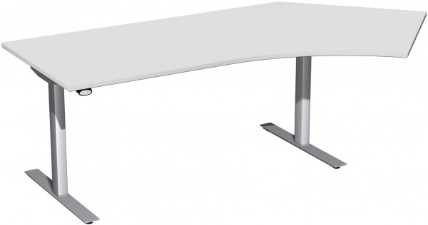 Basic elektrisch höhenverstellbarer Tisch Winkelform 135° rechts